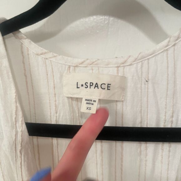 LSPACE Cover-Up Cut Out Plunging Maxi Dress Cream XS - Picture 11 of 14